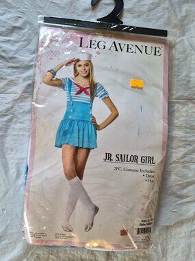 NWT Leg Avenue Juniors M / L Jr. Sailor Girl Halloween Costume